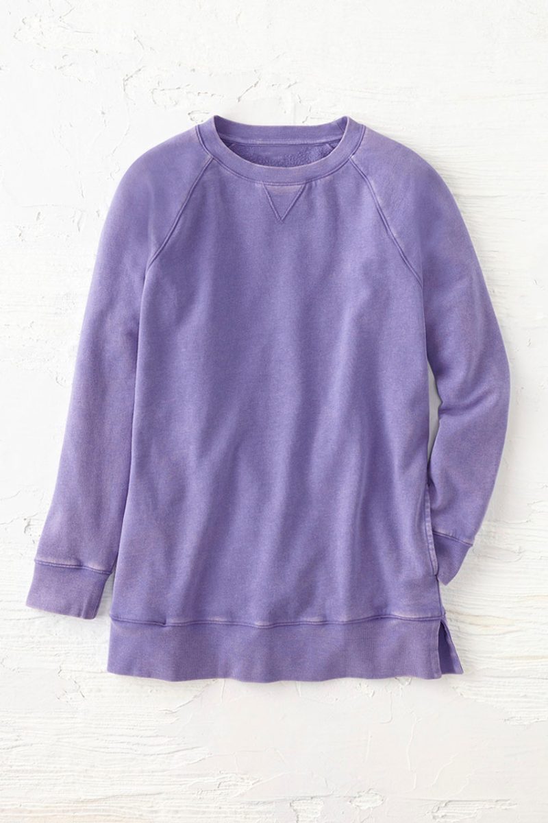 colorwash tunic sweatshirt perfect peri 7 94894