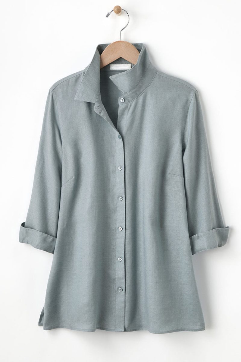 easy care linen big shirt sea mist 2 70794