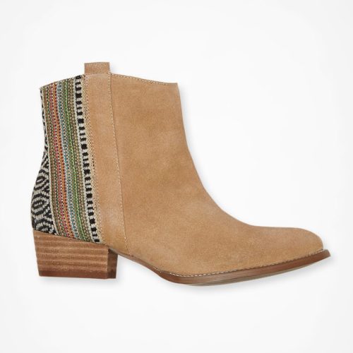 fortuna leather booties by walk with me camel multi 2 25767 96523