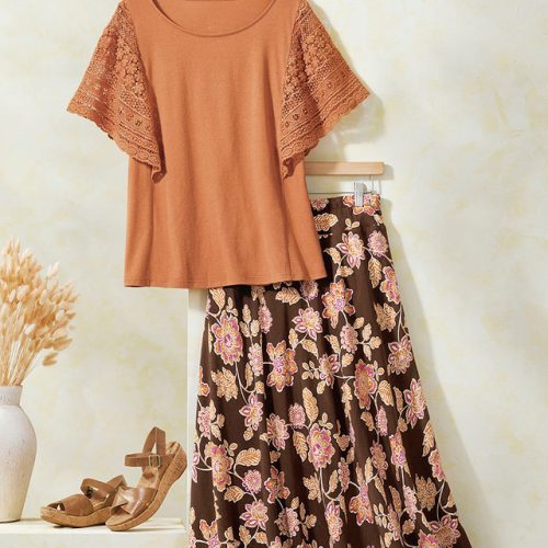 gracious lace top terracotta 2 78731